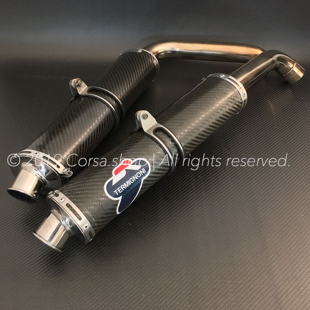 Ducati Termignoni 50 mm carbon fiber silencers exhaust 748 916 996 998 ...