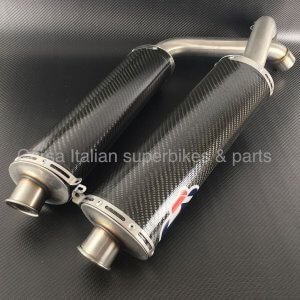 Ducati Termignoni 50 mm full system w. NEW carbon fiber silencers ...
