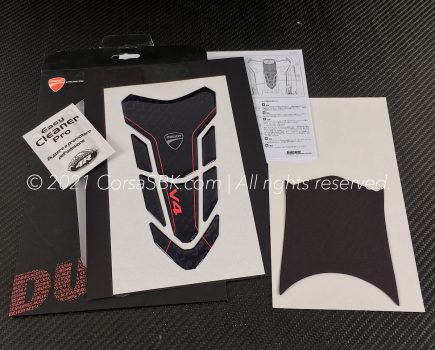 Genuine Ducati branded tank pad / tank protector. Ducati part-no. 97480171A