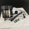 Genuine Brembo RCS brake fluid reservoir (45ml) mounting kit. Brembo part-no. 110A26385 + Black smoke reservoir