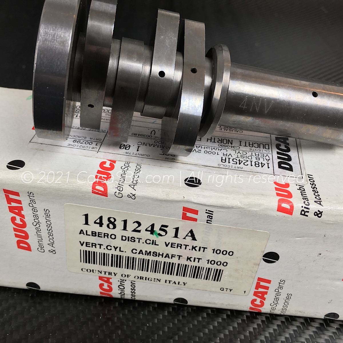 Ducati Performance 2V vertical cyl. cam / camshaft M1000, MTS 1000 / 1000 S  ≤ MY06, SS 1000 14812451A